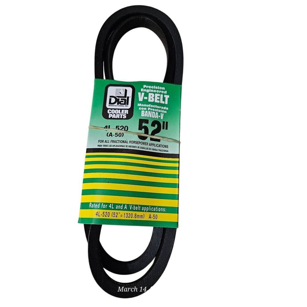 Dial cooler parts v-belt 52" 4l-520 (a-50) - belt #17